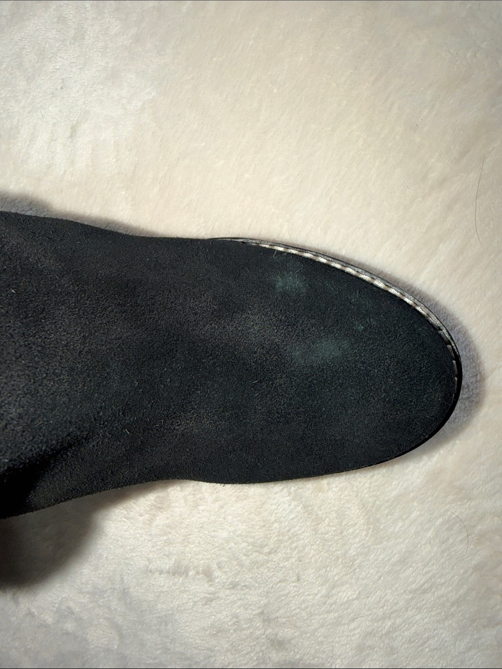 UGG Australia Aubrie Suede Shearling Wedge Knee High Boots Black Size 9.5 - Picture 10 of 15
